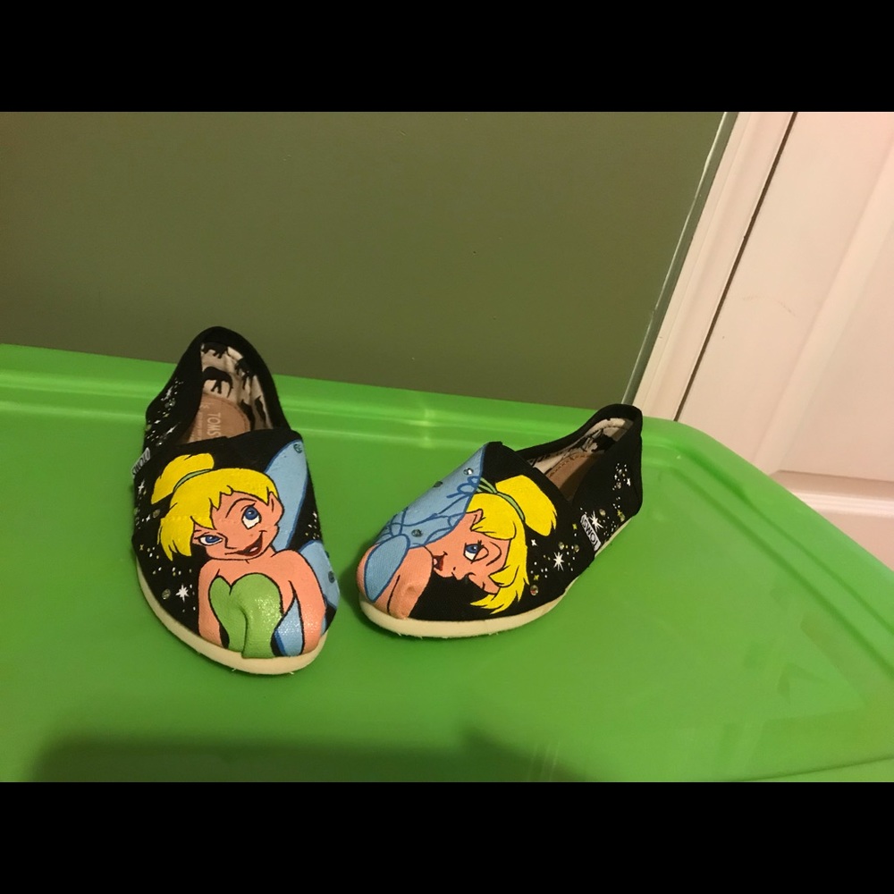 Hand painted Tinkerbell Toms
